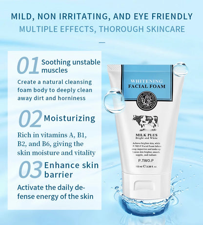P.TWO.P Milk Whitening Facial Foam
